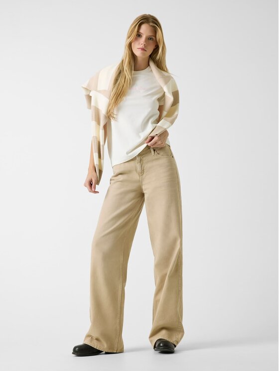 Guess Jeans Guess Jeans T-shirt 180635 Beige Classic Fit