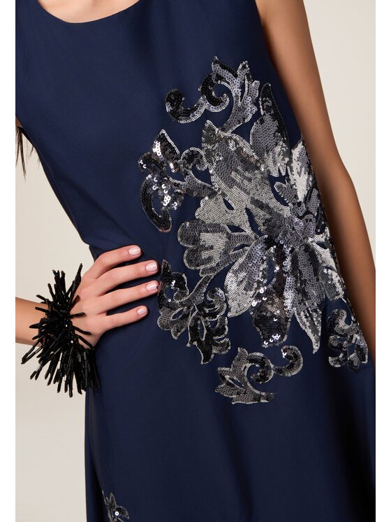 Oltre Oltre Abito da cocktail 7381J000771N034 Blu A-Line Fit