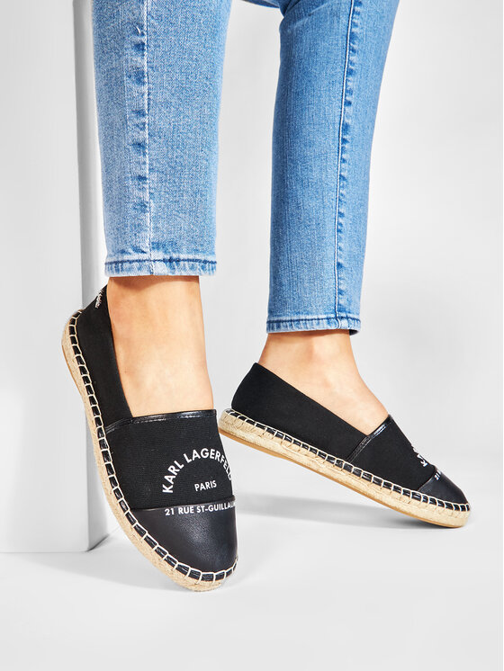 KARL LAGERFELD Espadrile KL80108 Negru