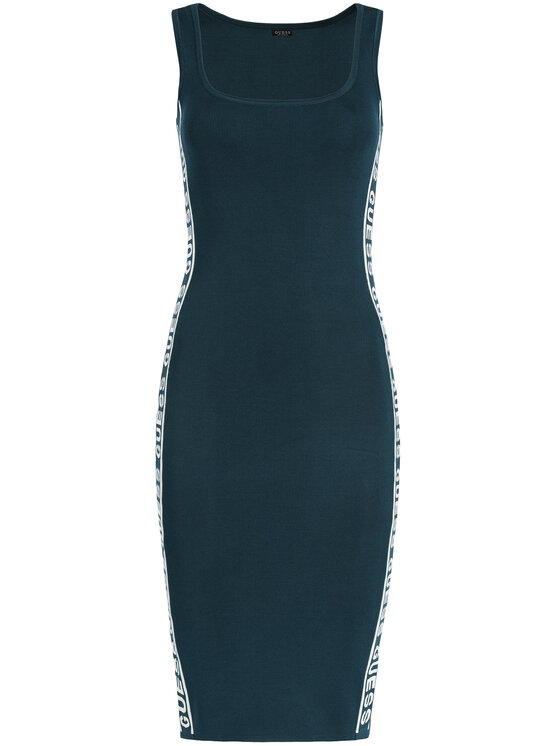 Guess Guess Úpletové šaty Genny W01K0W Z2LV0 Modrá Slim Fit