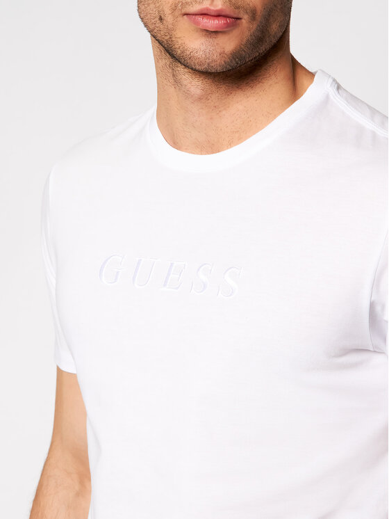 Guess Guess Tricou M82P64 R7HD0 Alb Regular Fit