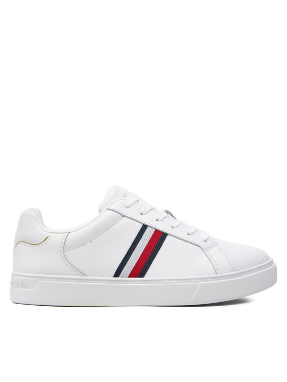 Tommy Hilfiger Snīkeri Essential Court Sneaker Stripes FW0FW08001 Balts