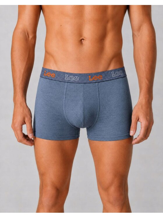 Lee Lee Bokserki Arjay 3 Pack Cotton Elastane Trunks Niebieski