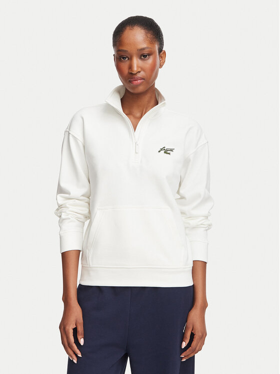 Lacoste Lacoste Džemperis SF8504 Kreminė Relaxed Fit