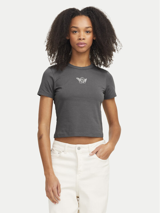 JJXX Tričko Gigi 12277657 Sivá Stretch Fit