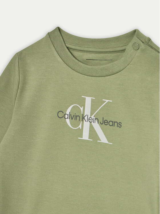 Calvin Klein Jeans Calvin Klein Jeans Set trenerka Monogram Starter IN0IN00011 Zelena Regular Fit