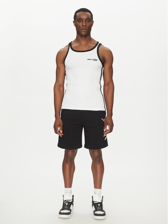 Karl Kani Karl Kani Majica brez rokavov Ellipse 60310050 Bela Slim Fit