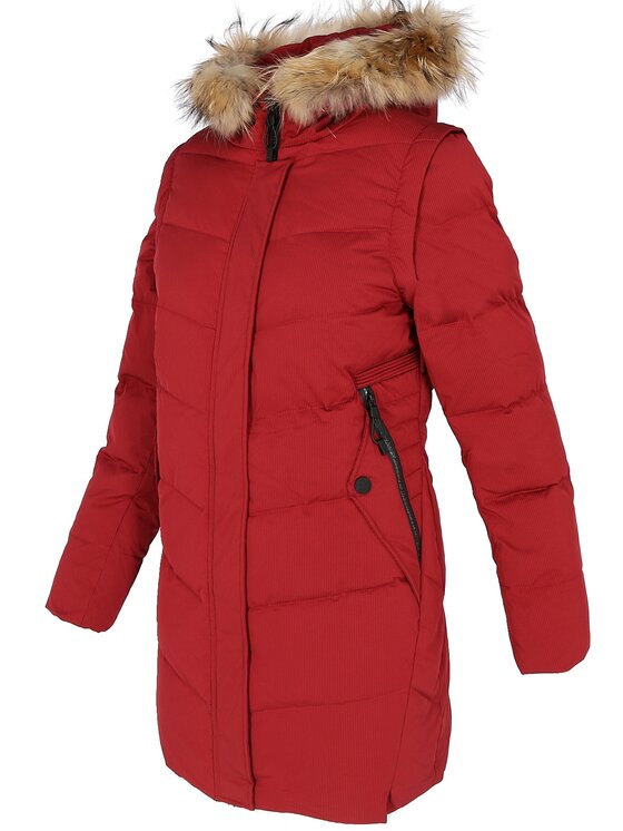 Perso Perso Kurtka damska BLH919057FX Czerwony Regular Fit