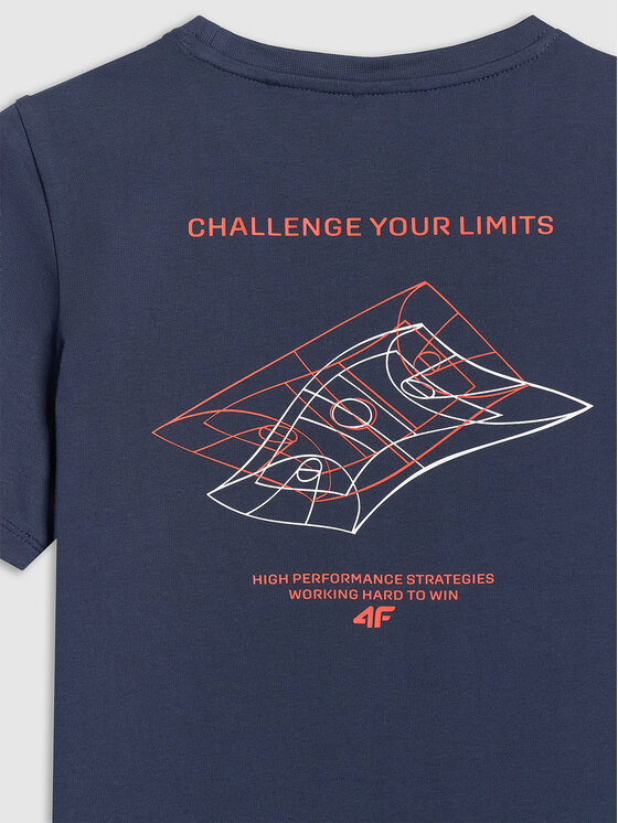 4F 4F T-Shirt URBAN COMMUTER Granatowy Regular Fit