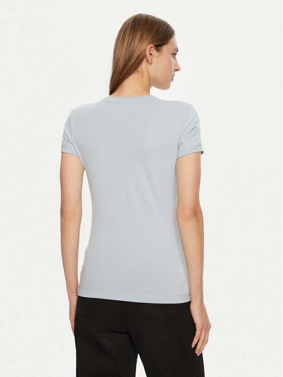 Guess Guess T-Shirt SS CN MINI TRIANGLE Μπλε Shirt Fit