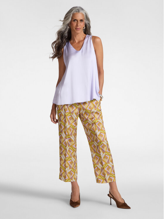 Elena Mirò Elena Mirò Spodnie materiałowe P021P000472N001 Żółty Regular Fit