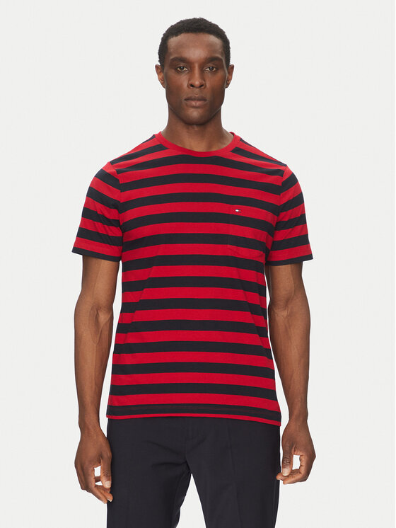 Tommy Hilfiger Męski Tommy Hilfiger T-Shirt, rozmiar XXL Czerwony, Essential MW0MW37283