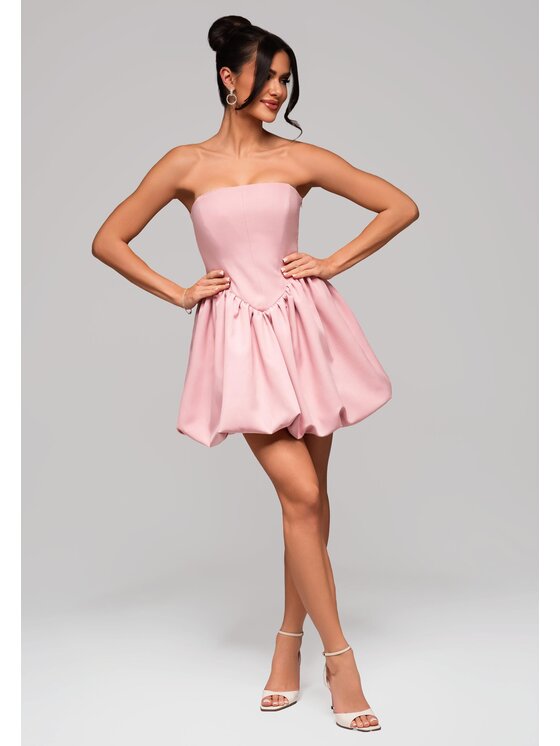 Ombre Ombre Sukienka koktajlowa LA-OM-DLR126 Różowy Regular Fit