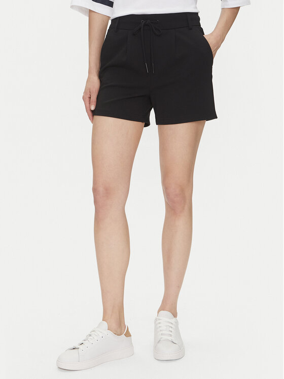 ONLY ONLY Auduma šorti Poptrash 15127107 Melns Regular Fit