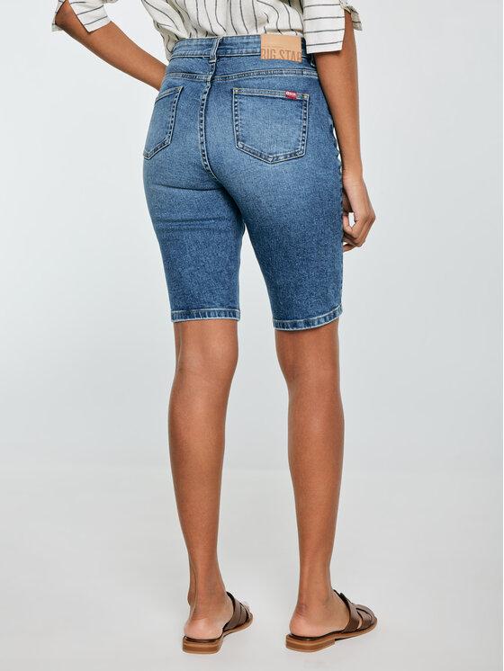 BIG STAR BIG STAR Bermudy SHIRA Niebieski Slim Fit