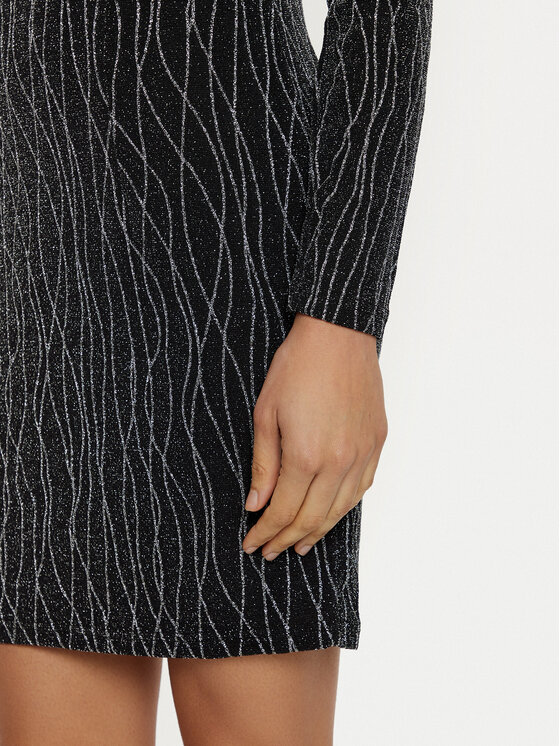 Vila Vila Koktel haljina 14100899 Crna Slim Fit
