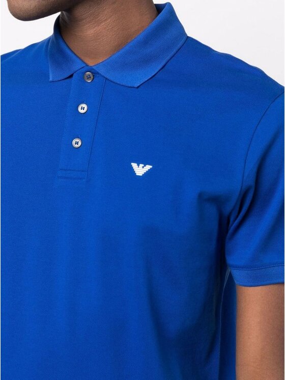Emporio Armani Emporio Armani Polo 8N1FQ2 1JTKZ Niebieski Regular Fit
