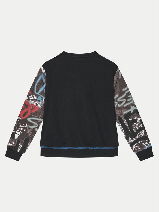 Guess Guess Μπλούζα L5RQ01 KA6R4 Μαύρο Regular Fit