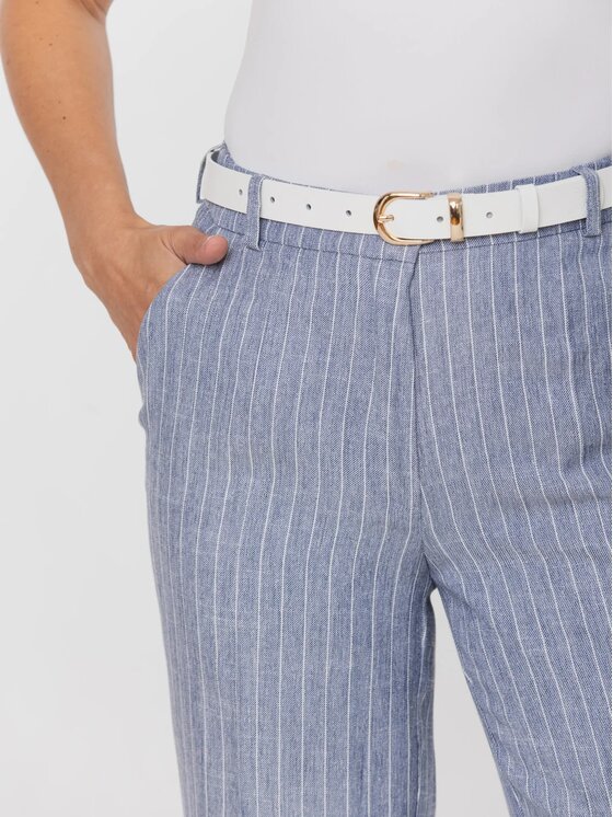 Willsoor Willsoor Spodnie materiałowe 68110 Niebieski jasny Wide Leg