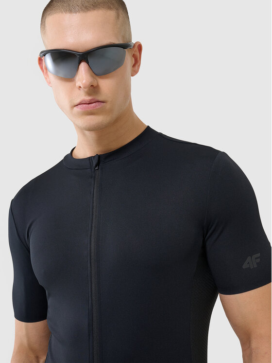 4F 4F Koszulka rowerowa A NEW ROAD AHEAD Czarny Slim Fit