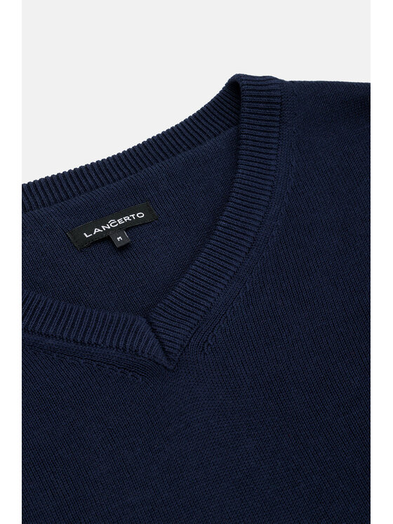 Lancerto Lancerto Sweter Jordi SW073222000070 Granatowy Regular Fit