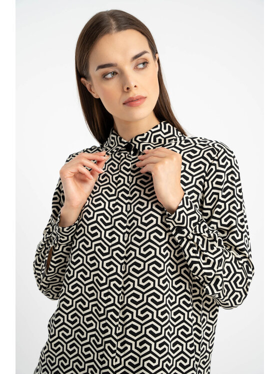 CLICK CLICK Πουκάμισο 10-6934 Μαύρο Regular Fit