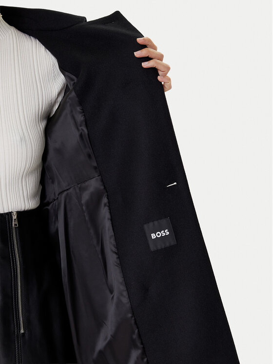 BOSS BOSS Vuneni kaput Cale 50550723 Crna Relaxed Fit