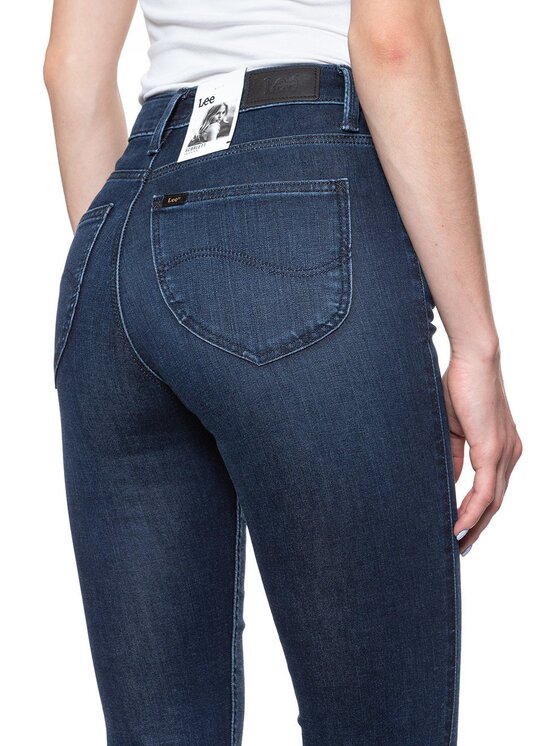 Lee Lee Jeansy SCARLETT HIGH Niebieski Skinny Fit