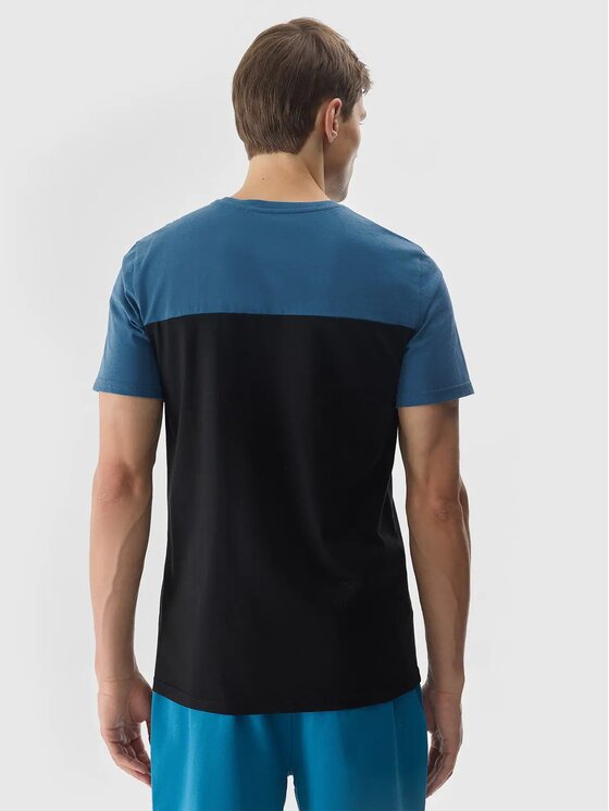 4F 4F Tričko 4FWSS24TTSHM1326-33S Modrá Regular Fit