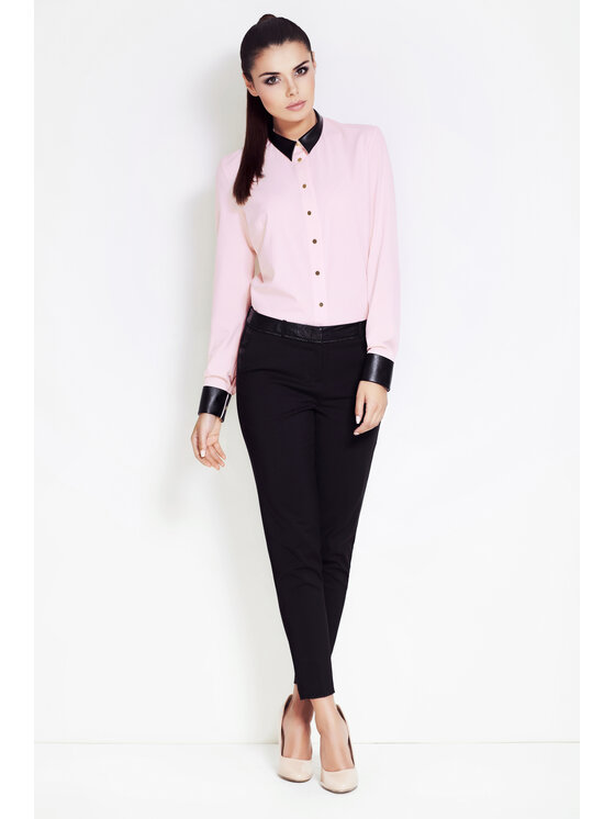 Awama Awama Koszula A050 Różowy Basic Fit