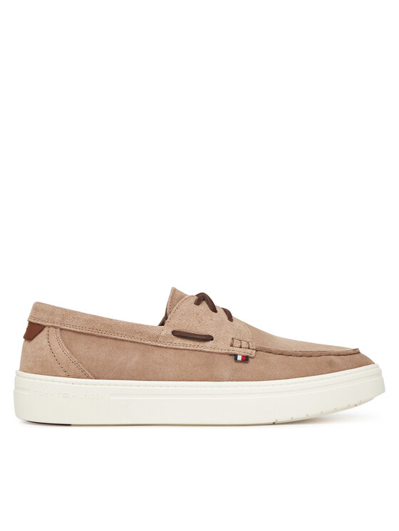Tommy Hilfiger Tommy Hilfiger Nizki čevlji Modern Light Hybrid Suede Boat S FM0FM05352 Rjava