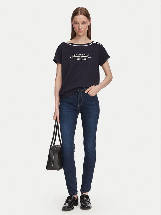Guess Guess T-Shirt W6YI58 K5317 Σκούρο μπλε Regular Fit