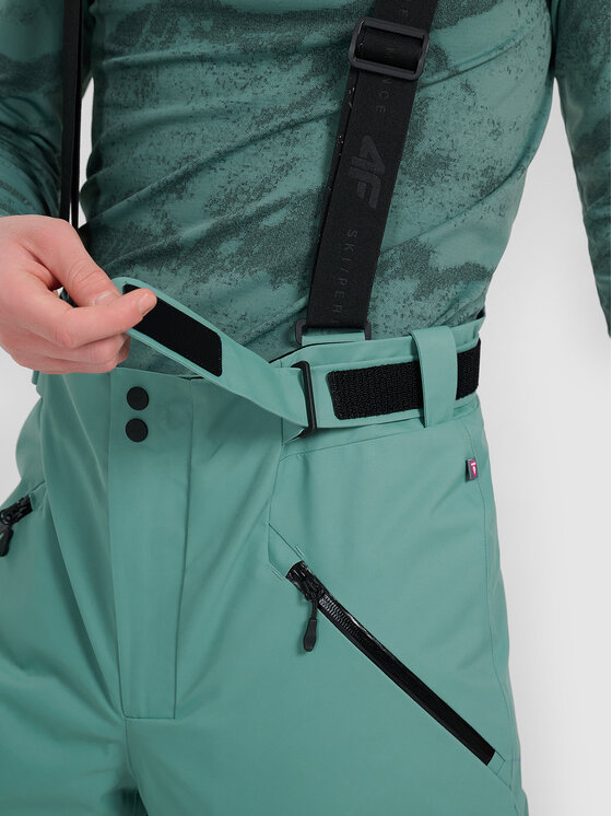 4F 4F Spodnie narciarskie SKI PERFORMANCE Khaki Regular Fit