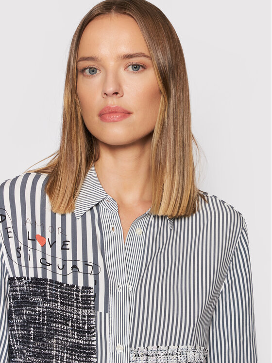 Desigual Desigual Camicia Bruna 21WWCW14 Grigio Regular Fit