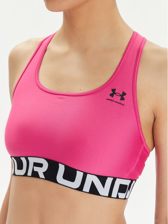 Under Armour Under Armour Biustonosz sportowy Ua Hg Authentics Mid Branded 1383544-686 Różowy Compression Fit