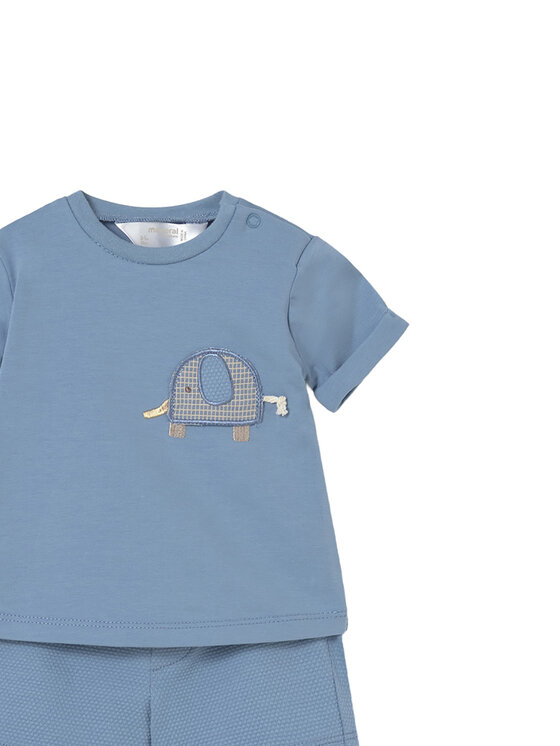 Mayoral Mayoral Σετ 2 t-shirts και παντελόνι 1652 Μπλε Regular Fit