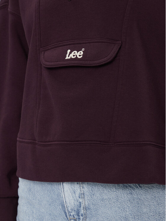 Lee Lee Bluza Vintage Hoodie Rodeo 112341554 Fioletowy Regular Fit