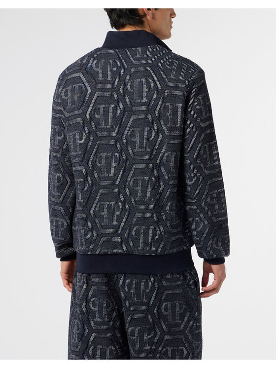 PHILIPP PLEIN PHILIPP PLEIN Bluza 29880 Granatowy Jegging Fit
