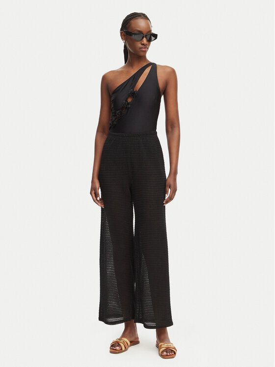 Ysabel Mora Ysabel Mora Kalhoty z materiálu 86269 Černá Loose Fit