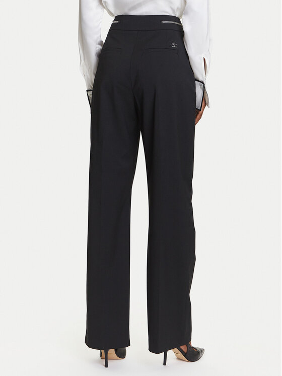 KARL LAGERFELD KARL LAGERFELD Riidest püksid A3W10099 Must Straight Fit