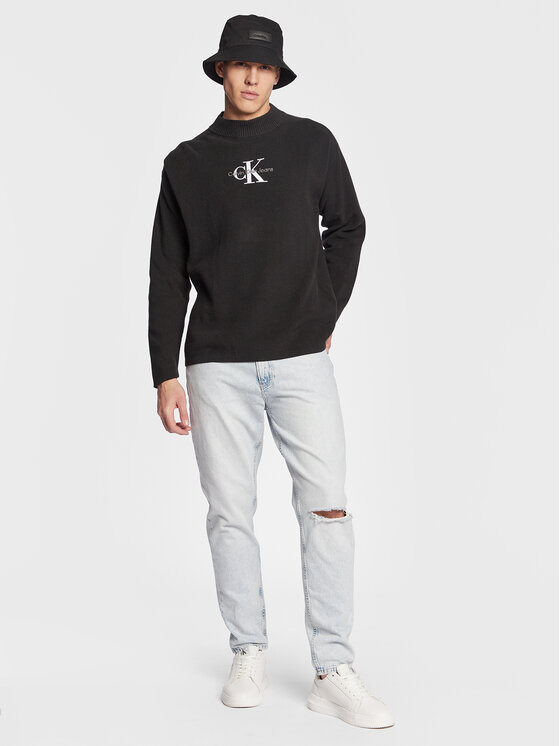 Calvin Klein Jeans Calvin Klein Jeans Sweter J30J322460 Czarny Loose Fit
