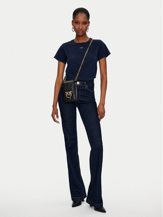 PINKO Pinko T-shirt Jerssey Old Wash 100373 A228 Tamnoplava Regular Fit