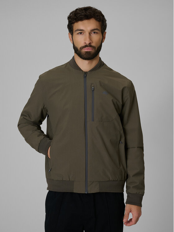 4F 4F Kurtka przejściowa CITY JACKETS Khaki Regular Fit
