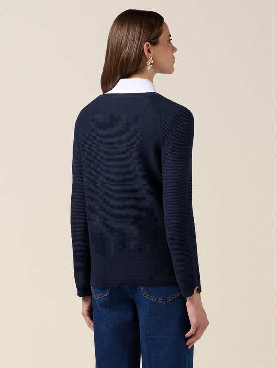 Oltre Oltre Sweter M139J005447N034 Niebieski Regular Fit