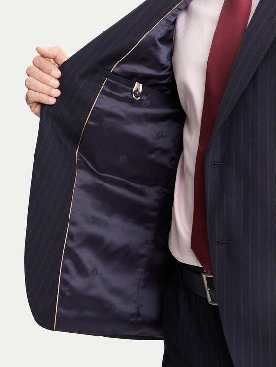 BOSS BOSS Garnitur H-Huge 50546121 Granatowy Slim Fit