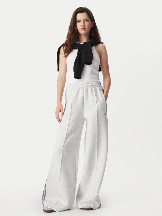 adidas adidas Donji dio trenerke Spacer  HY8044 Svijetlo siva Wide Leg