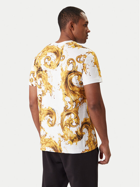 Versace Jeans Couture Versace Jeans Couture T-Shirt 80GAH6S0 JS543 Biały Regular Fit