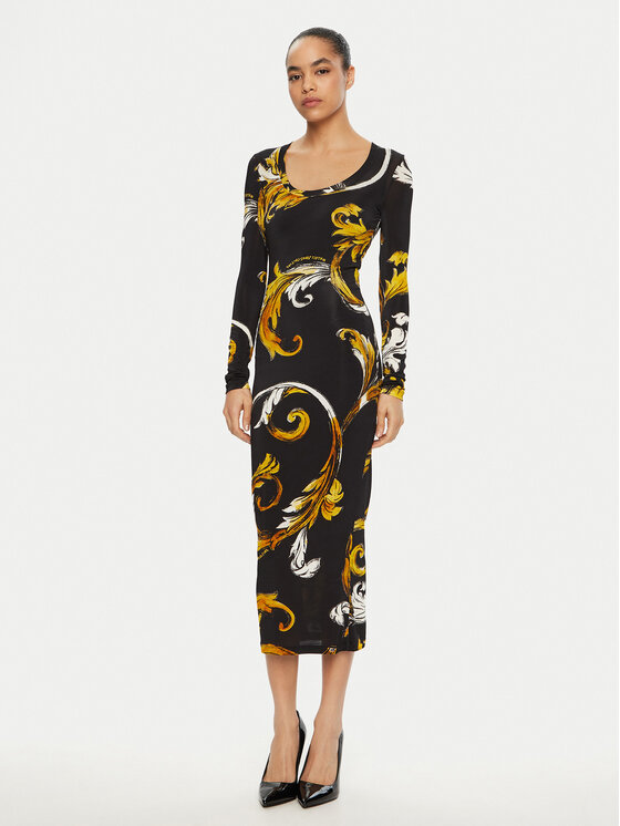 Versace Jeans Couture Každodenné šaty 78HAO920 JS471 Čierna Regular Fit