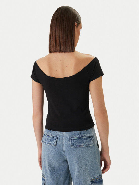 Guess Jeans Guess Jeans T-krekls W6GI07 J1314 Melns Regular Fit