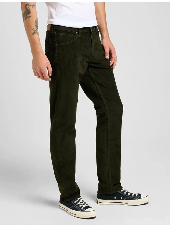 Lee Lee Pantaloni di tessuto DAREN ZIP FLY Verde Straight Fit